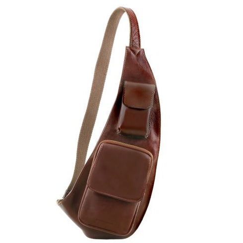 Leather crossover bag